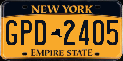 NY license plate GPD2405
