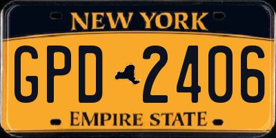 NY license plate GPD2406