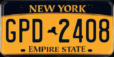 NY license plate GPD2408