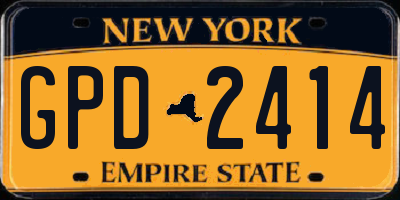 NY license plate GPD2414