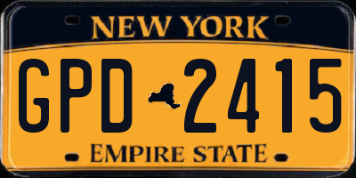 NY license plate GPD2415