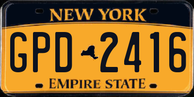 NY license plate GPD2416