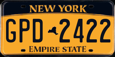 NY license plate GPD2422
