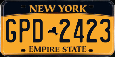 NY license plate GPD2423