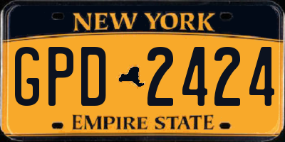 NY license plate GPD2424