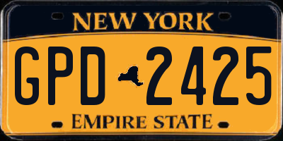 NY license plate GPD2425