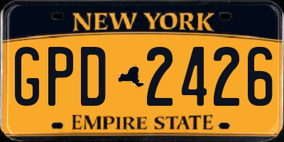 NY license plate GPD2426