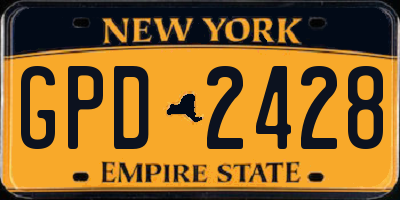 NY license plate GPD2428