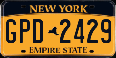 NY license plate GPD2429