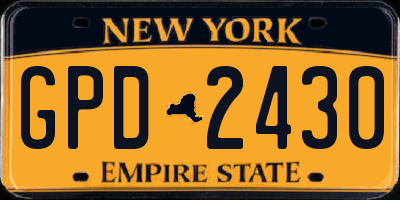 NY license plate GPD2430