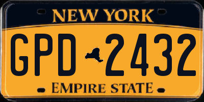 NY license plate GPD2432
