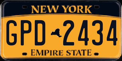 NY license plate GPD2434