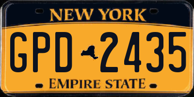 NY license plate GPD2435