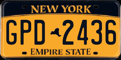 NY license plate GPD2436