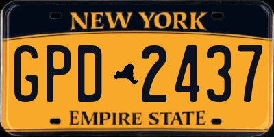 NY license plate GPD2437