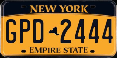 NY license plate GPD2444