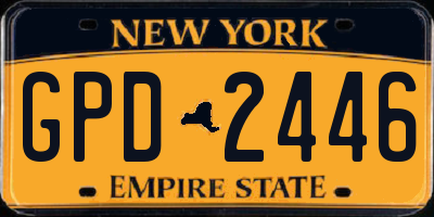 NY license plate GPD2446