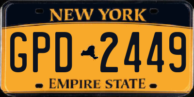NY license plate GPD2449