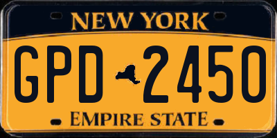 NY license plate GPD2450