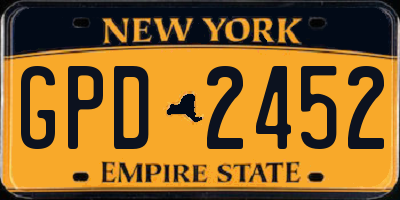 NY license plate GPD2452
