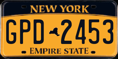 NY license plate GPD2453