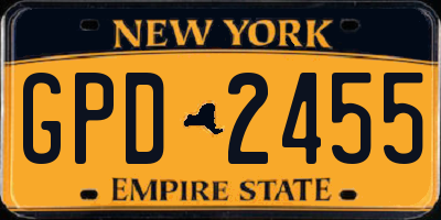 NY license plate GPD2455