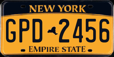 NY license plate GPD2456