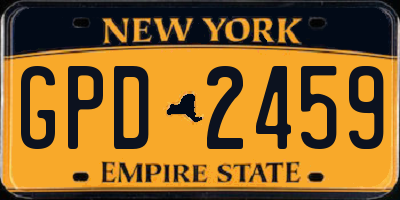 NY license plate GPD2459
