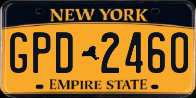 NY license plate GPD2460