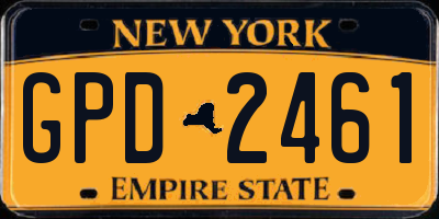 NY license plate GPD2461
