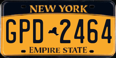 NY license plate GPD2464