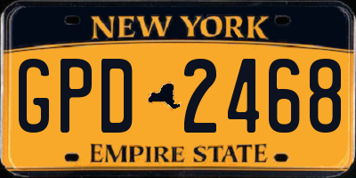 NY license plate GPD2468