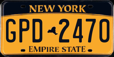 NY license plate GPD2470