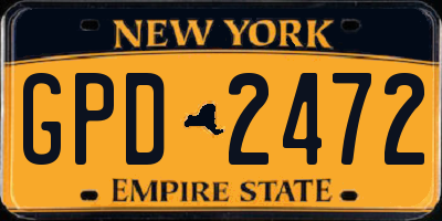 NY license plate GPD2472