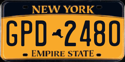 NY license plate GPD2480