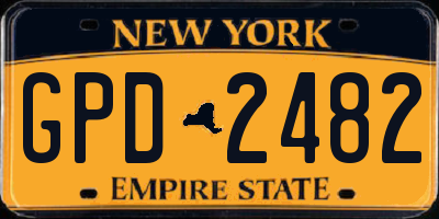 NY license plate GPD2482