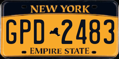 NY license plate GPD2483