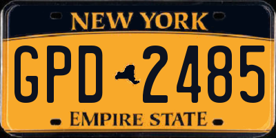 NY license plate GPD2485