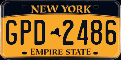 NY license plate GPD2486