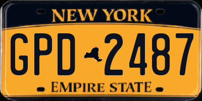 NY license plate GPD2487