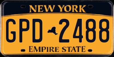 NY license plate GPD2488