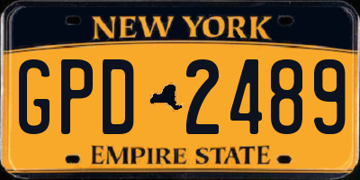 NY license plate GPD2489