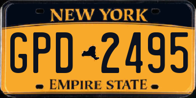 NY license plate GPD2495