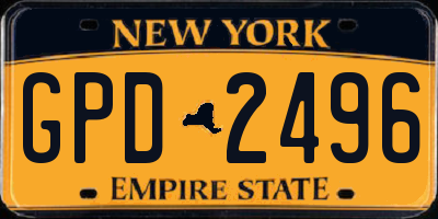 NY license plate GPD2496