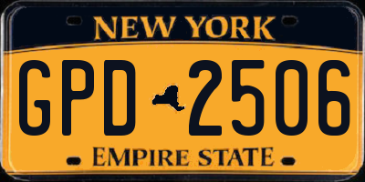NY license plate GPD2506