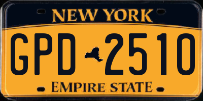 NY license plate GPD2510