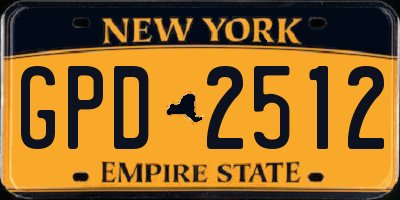 NY license plate GPD2512