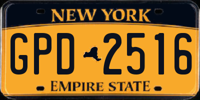 NY license plate GPD2516