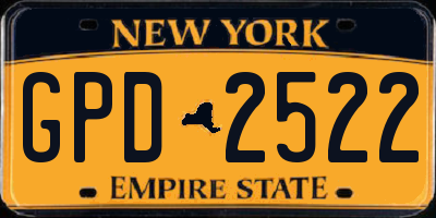 NY license plate GPD2522