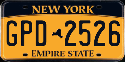 NY license plate GPD2526